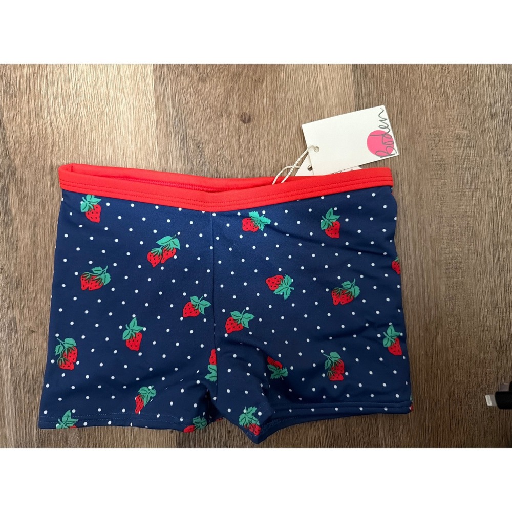 Boden Girls Floral One Piece Swimsuit Red Blue Multi Color 4-5Y 110cm NWT